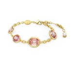 Swarovski armbånd Imber bracelet Octagon cut, Pink, Gold-tone plated - 5684537