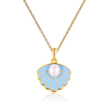 Sølvmykke sommer med lys blå coloritt og perle, forgylt - 3042542 Sølvmykke sommer med lys blå coloritt og perle, forgylt - 3042542