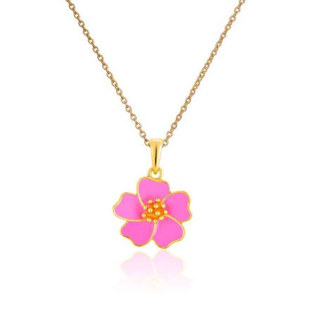 Sølvmykke Sommerblomst med rosa coloritt, forgylt - 3042842 Sølvmykke Sommerblomst med rosa coloritt, forgylt - 3042842