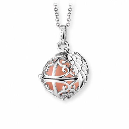 Sølvsmykke Englehviskeren 16x16 mm, med cobber klangkule - 77716cobber Sølvsmykke Englehviskeren 16x16 mm, med cobber klangkule - 77716cobber