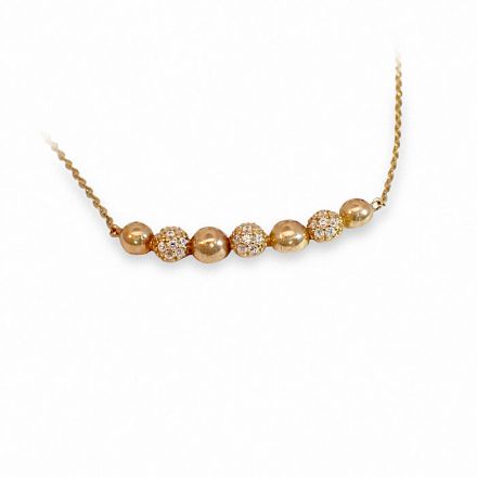 Smykke i gult gull 9 kt med zirkonia - 96363 Smykke i gult gull 9 kt med zirkonia - 96363