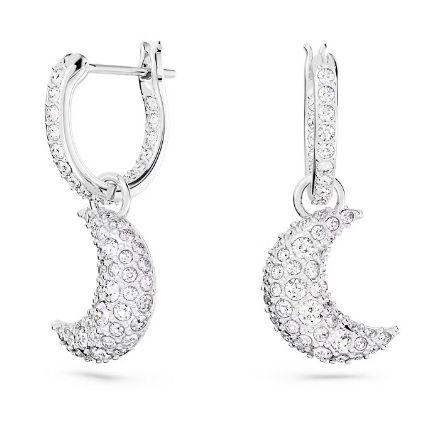 Swarovski øredobber Sublima drop earrings Moon, White, Rhodium plated - 5666157 Swarovski øredobber Sublima drop earrings Moon, White, Rhodium plated - 5666157