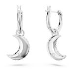 Swarovski øredobber Sublima drop earrings Moon, White, Rhodium plated - 5666157