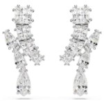 Swarovski øredobber  Matrix drop earrings Mixed cuts, White, Rhodium plated - 5700418