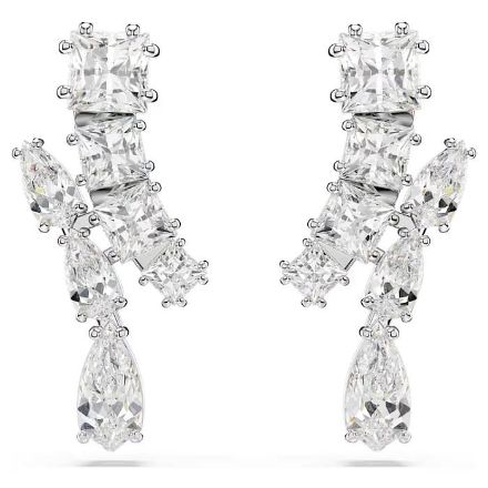 Swarovski øredobber  Matrix drop earrings Mixed cuts, White, Rhodium plated - 5700418 Swarovski øredobber  Matrix drop earrings Mixed cuts, White, Rhodium plated - 5700418