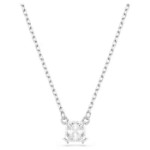 Swarovski smykke Stilla pendant Square cut, White, Rhodium plated - 5701903