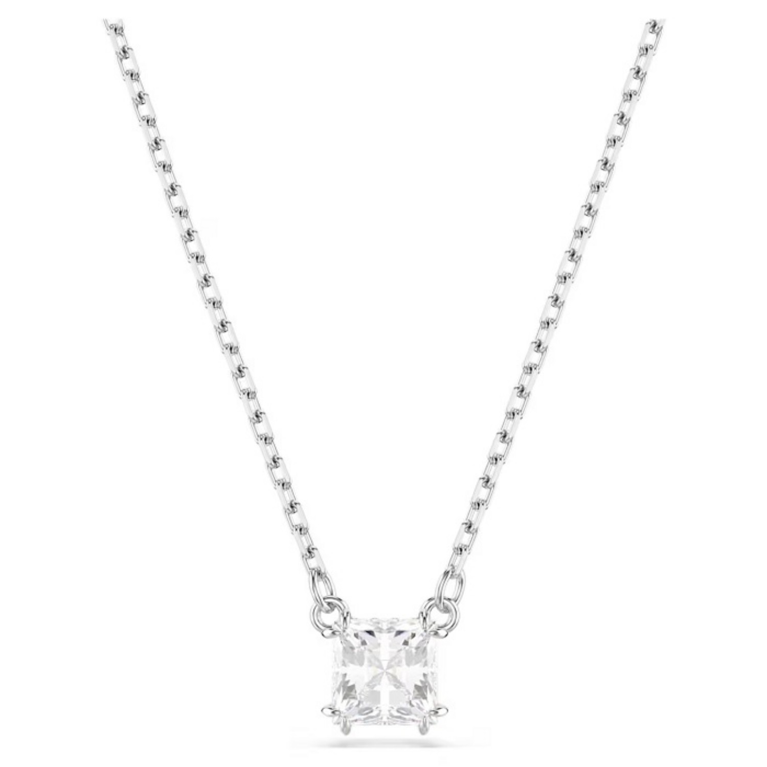 Swarovski smykke Stilla pendant Square cut, White, Rhodium plated - 5701903