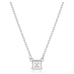 Swarovski smykke Stilla pendant Square cut, White, Rhodium plated - 5701903
