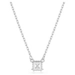 Swarovski smykke Stilla pendant Square cut, White, Rhodium plated - 5701903