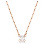 Swarovski smykke Stilla pendant Square cut, White, Rose gold-tone plated - 5701904