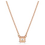 Swarovski smykke Stilla pendant Square cut, White, Rose gold-tone plated - 5701904