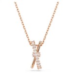 Swarovski smykker Hyperbola pendant Mixed cuts, Twist, White, Rose gold-tone plated - 5689788