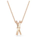 Swarovski smykker Hyperbola pendant Mixed cuts, Twist, White, Rose gold-tone plated - 5689788