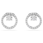 Swarovski øredobber Constella stud earrings Round cut, White, Rhodium plated - 5692262