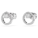 Swarovski øredobber Constella stud earrings Round cut, White, Rhodium plated - 5692262