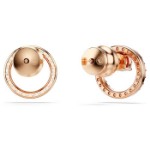 Swarovski øredobber Constella stud earrings Round cut, White, Rose gold-tone plated - 5692263