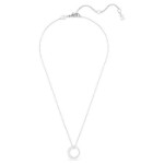 Swarovski smykke Matrix pendant Crystal pearl, Round cut, White, Rhodium plated - 5688751