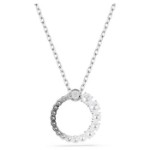 Swarovski smykke Matrix pendant Crystal pearl, Round cut, White, Rhodium plated - 5688751