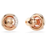 Swarovski øredobber Dextera stud earrings Round cut, White, Rose gold-tone plated - 5692258