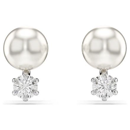 Swarovski øredobber  New Matrix stud earrings Crystal pearl, Round cut, White, Rhodium plated - 5694225 Swarovski øredobber  New Matrix stud earrings Crystal pearl, Round cut, White, Rhodium plated - 5694225