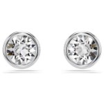 Swarovski øredobber Imber stud earrings Round cut, White, Rhodium plated - 5696073