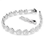 Swarovski armbånd Una Angelic Tennis bracelet Round cut, White, Rhodium plated - 5682279