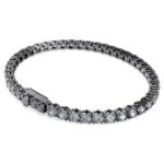 Swarovski armbånd Matrix Tennis bracelet Round cut, Gray, Ruthenium plated - 5693929