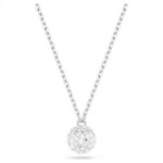 Swarovski smykke Dextera pendant Round cut, Sphere, White, Rhodium plated - 5693206