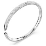 Swarovski armbånd  Sublima bangle Snow pavé, White, Rhodium plated - 5684241