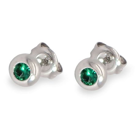 Gulløredobber i 14 kt med smaragd - coc2990hv Gulløredobber i 14 kt med smaragd - coc2990hv