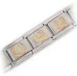 Stål charms i samme størrelse som de mest kjente armbåndene av samme type, Hestesko - N-049