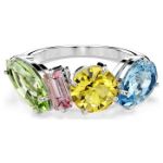 Swarovski Gema ring Mixed cuts, Multicolored, Rhodium plated - 5692407