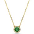 Swarovski smykke Una Angelic, Round cut, Pavé, Green, Gold-tone plated - 5680557