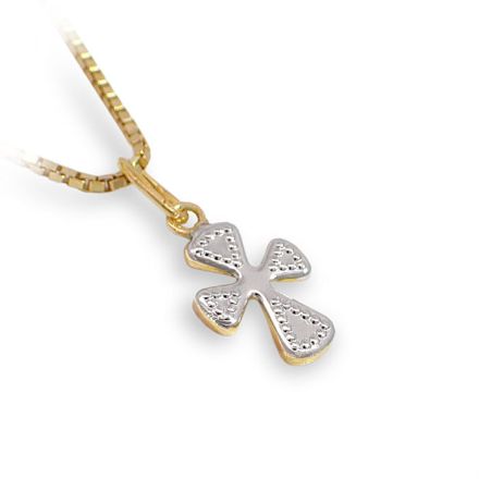 Kors i gult og hvitt gull 14kt/585 - 42914 Kors i gult og hvitt gull 14kt/585 - 42914