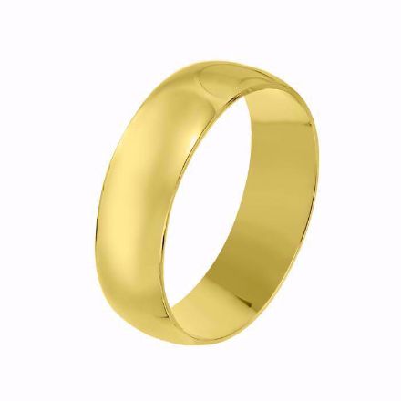 Giftering i gult gull 14kt, 6 mm, modell 167. RUBIN - 1260 Giftering i gult gull 14kt, 6 mm, modell 167. RUBIN - 1260