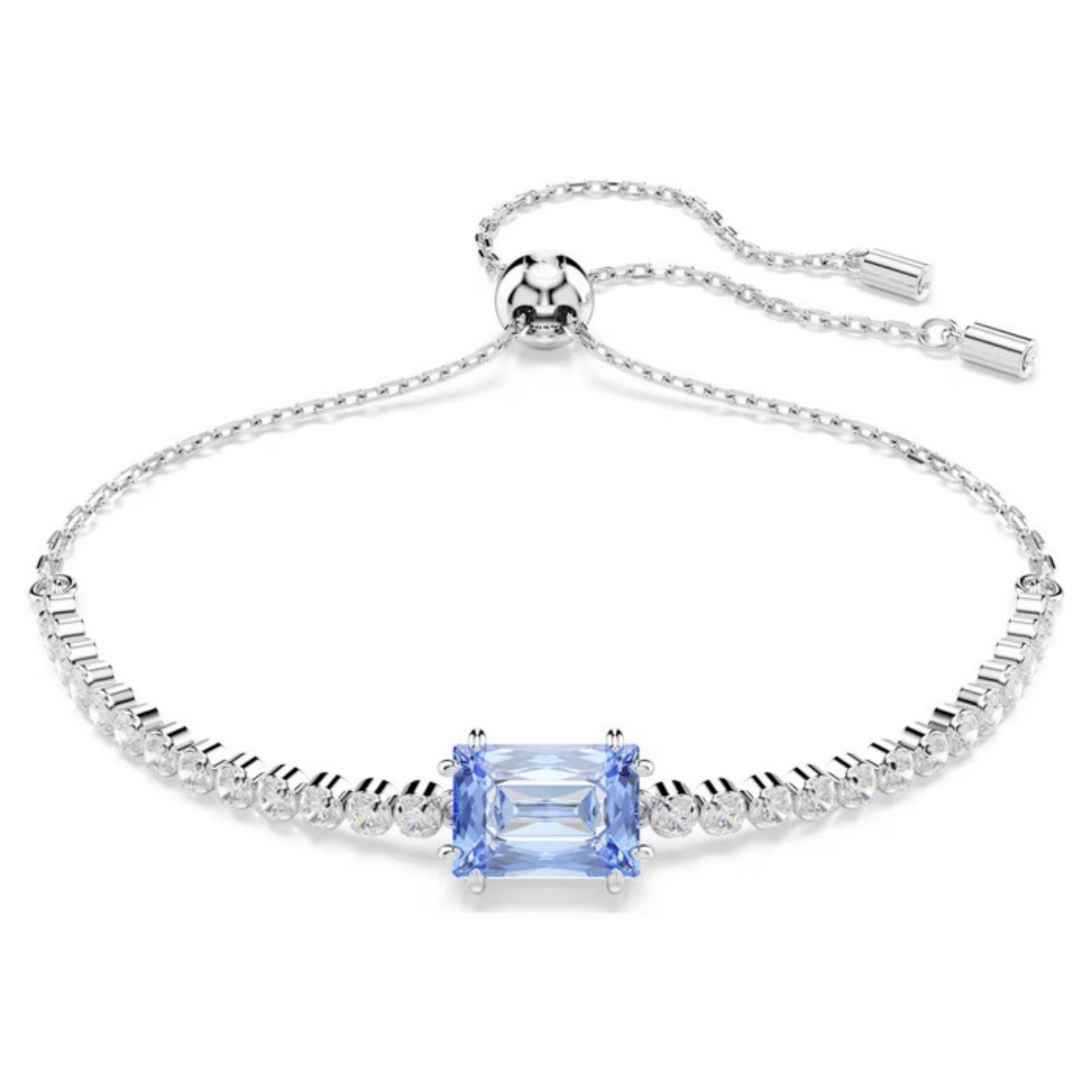 Swarovski armbånd  Matrix Tennis Mixed cuts, Blue, Rhodium plated - 5693412