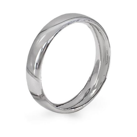 Giftering i hvitt gull 14kt, 4mm. RUBIN modell 803  - 1540 Giftering i hvitt gull 14kt, 4mm. RUBIN modell 803  - 1540