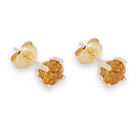 Gulløredobber i 14 kt med citrin - coc3000408 Gulløredobber i 14 kt med citrin - coc3000408