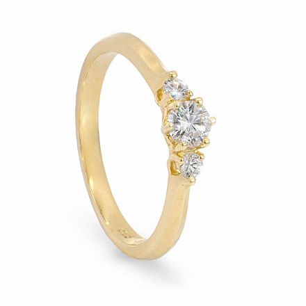 Diamantring i 14kt gull med 0,32 ct TW-Si - coc5000549 Diamantring i 14kt gull med 0,32 ct TW-Si - coc5000549