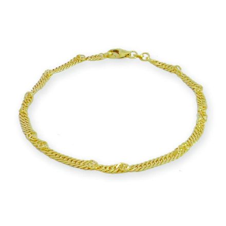 Singapore kjede i gult gull 14 kt, 19 cm, bredde 2.9 mm - 18GU2919 Singapore kjede i gult gull 14 kt, 19 cm, bredde 2.9 mm - 18GU2919