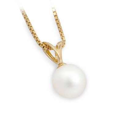 Smykke i gult gull med ferskvannsperle - coc4000309 Smykke i gult gull med ferskvannsperle - coc4000309