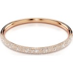 Sublima bangle, Snow pavé, White, Rose gold-tone plated - 5688612