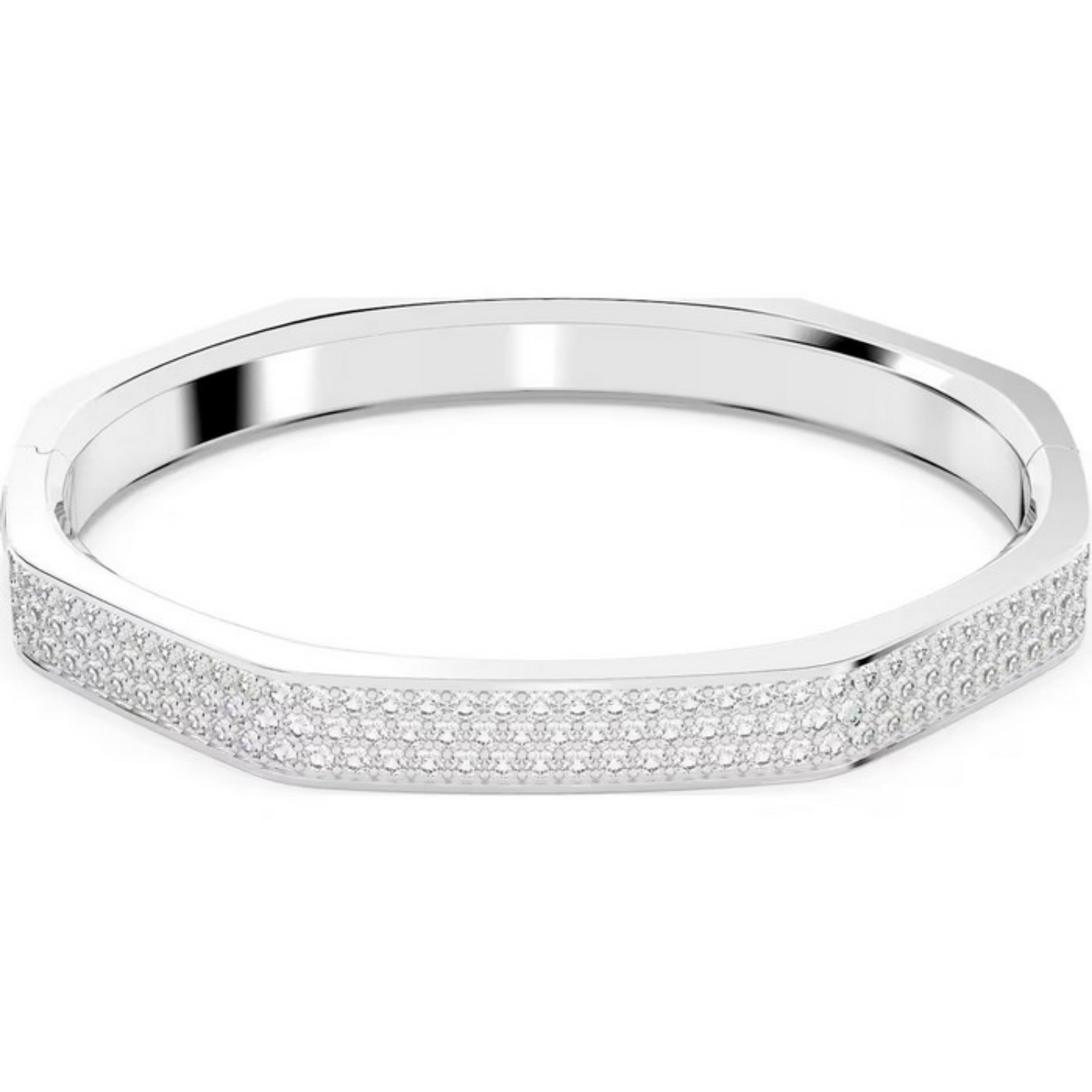 Swarovski armbånd Dextera bangle, Octagon shape, White, Rhodium plated - 5655624