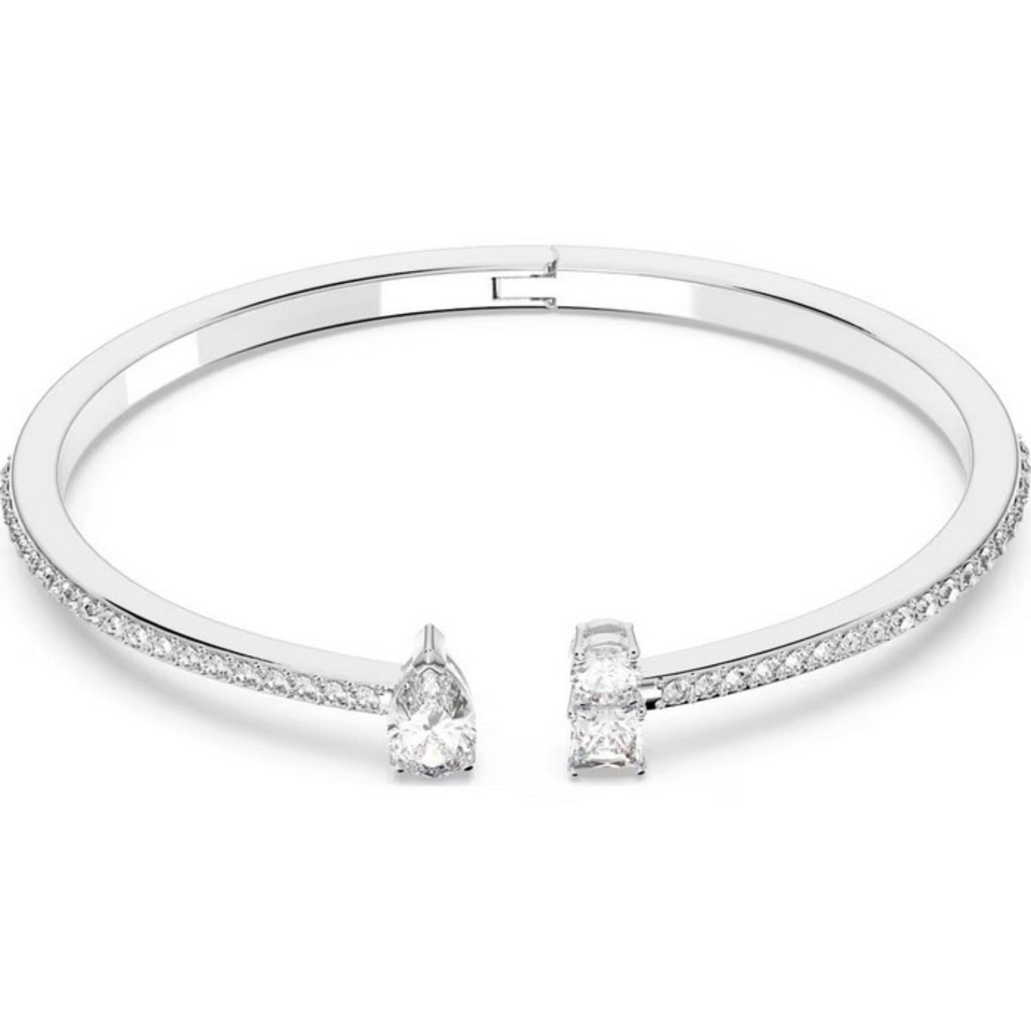 Swarovski armbånd Mesmera cuff, Mixed cuts, White, Rhodium plated - 5572664