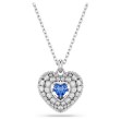 Swarovski smykke Idyllia pendant Heart, Blue, Rhodium plated - 5680403