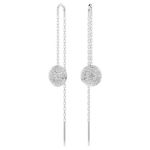 Swarovski øredobber Sublima drop earrings White, Rhodium plated - 5683448