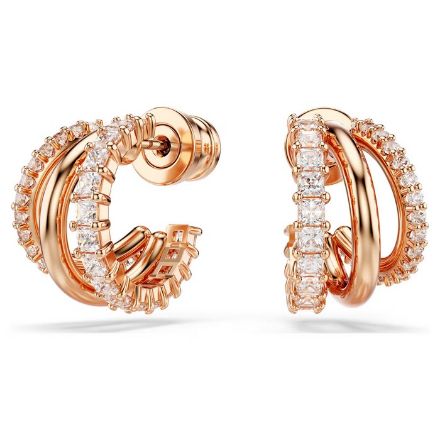 Swarovski øredobber Hyperbola hoop earrings Mixed cuts, Mini, White, Rose gold-tone plated - 5698702 Swarovski øredobber Hyperbola hoop earrings Mixed cuts, Mini, White, Rose gold-tone plated - 5698702