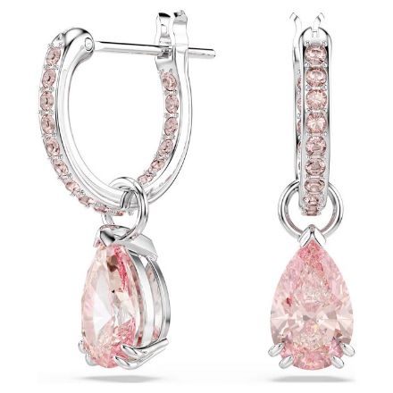 Swarovski øredobber Attract drop earrings Pear cut, Pink, Rhodium plated - 5723566 Swarovski øredobber Attract drop earrings Pear cut, Pink, Rhodium plated - 5723566