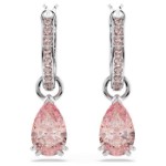 Swarovski øredobber Attract drop earrings Pear cut, Pink, Rhodium plated - 5723566