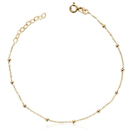 Armbånd med kuler i gult gull 14kt, 19 cm - 16967 Armbånd med kuler i gult gull 14kt, 19 cm - 16967